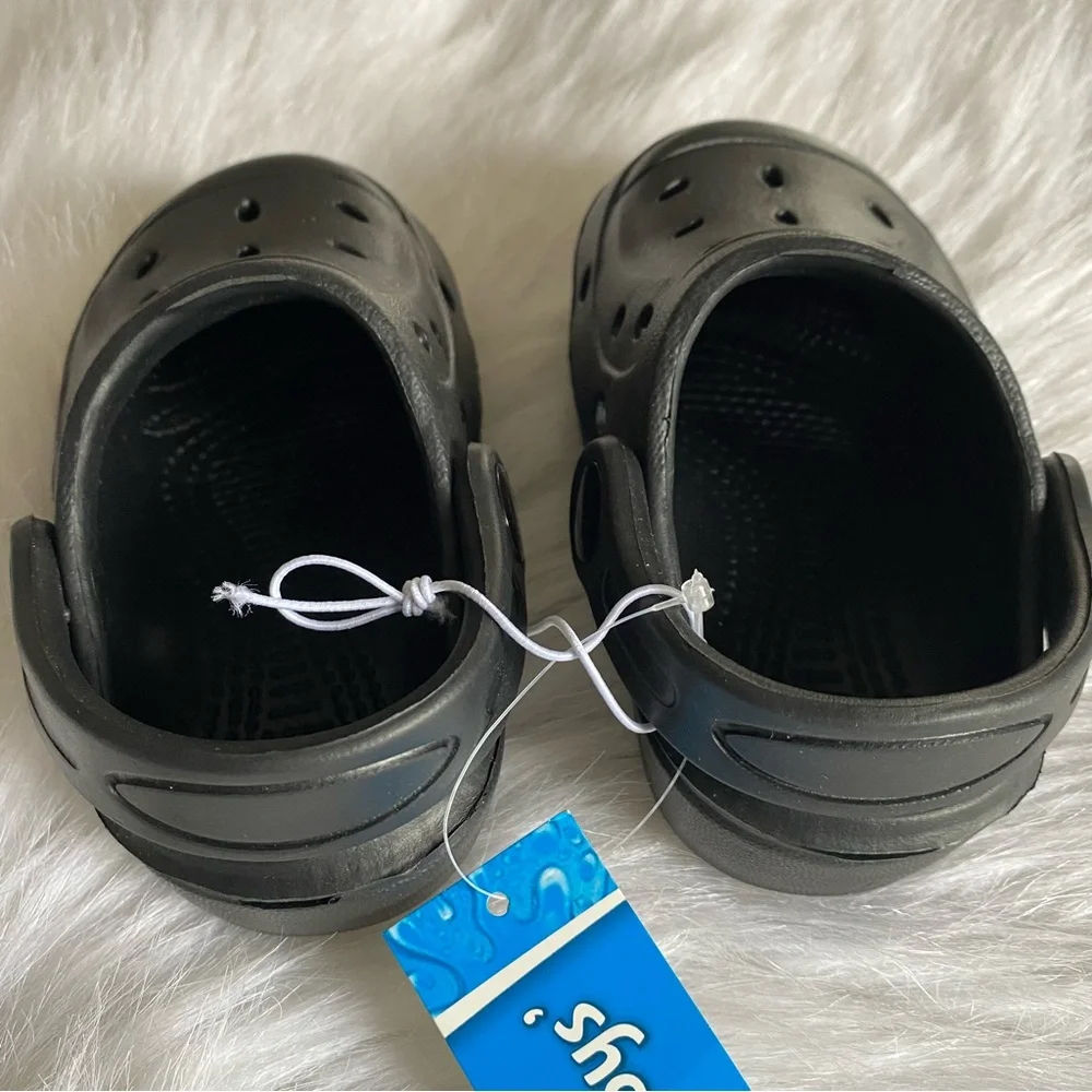 Black Kids Clogs Toddlers Size‎ 5/6 Slip On Shoes New